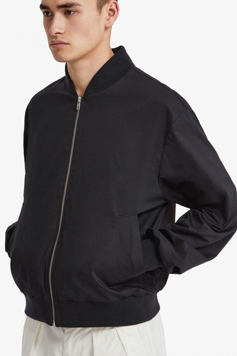 Black Fred Perry SJ6000 Men's Jackets | PH 1247JPQJ